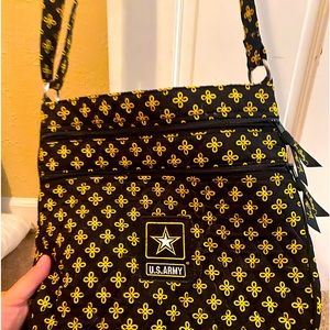 Excellent condition Vera Bradley X-body bag. US Army theme.